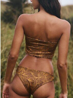 Free People FP Beach Lola Reversible Bikini Set XL Bandeau Top Bottom
